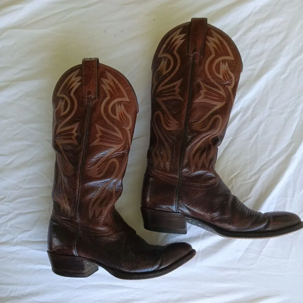 IMPERIAL Men’s Vintage Western Leather Cowboy Boots M704 Size 13 D Made In USA